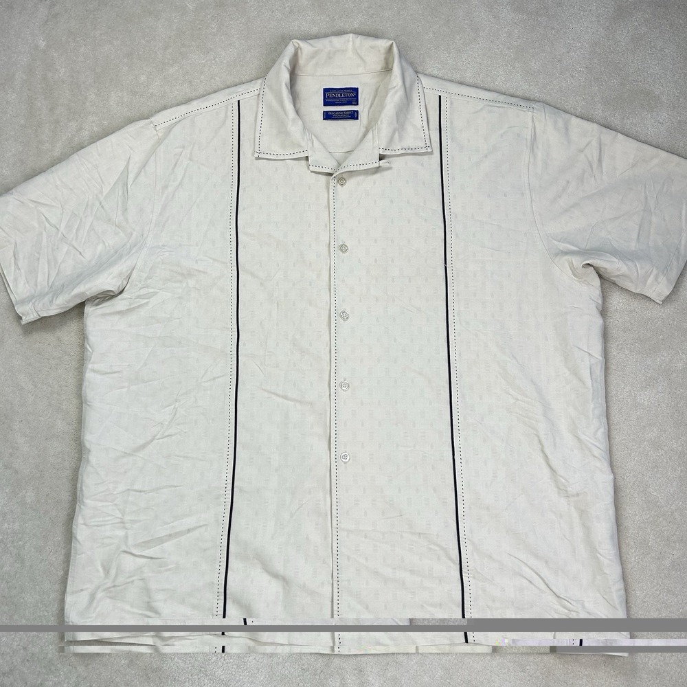 Pendleton Biscayne Camp Shirt Men's XXL Hawaiian Button Up Shortsleeve